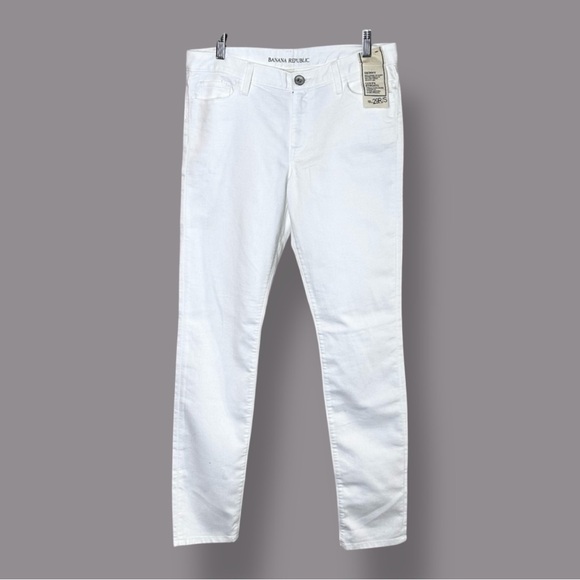 NWT Banana Republic skinny white jeans low fit - Picture 1 of 12